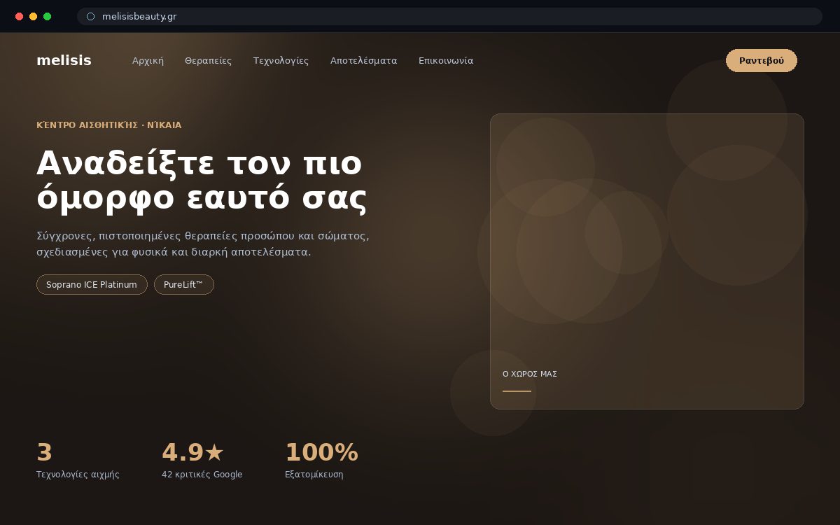 Melisis Beauty — Κέντρο αισθητικής · Ραντεβού